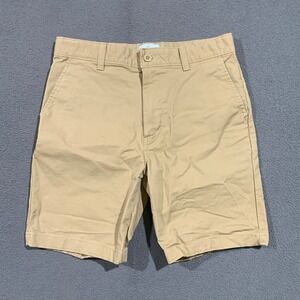 Class Club Girls Size 12 Modern Fit Khaki Chino Shorts Tan Cotton Stretch School